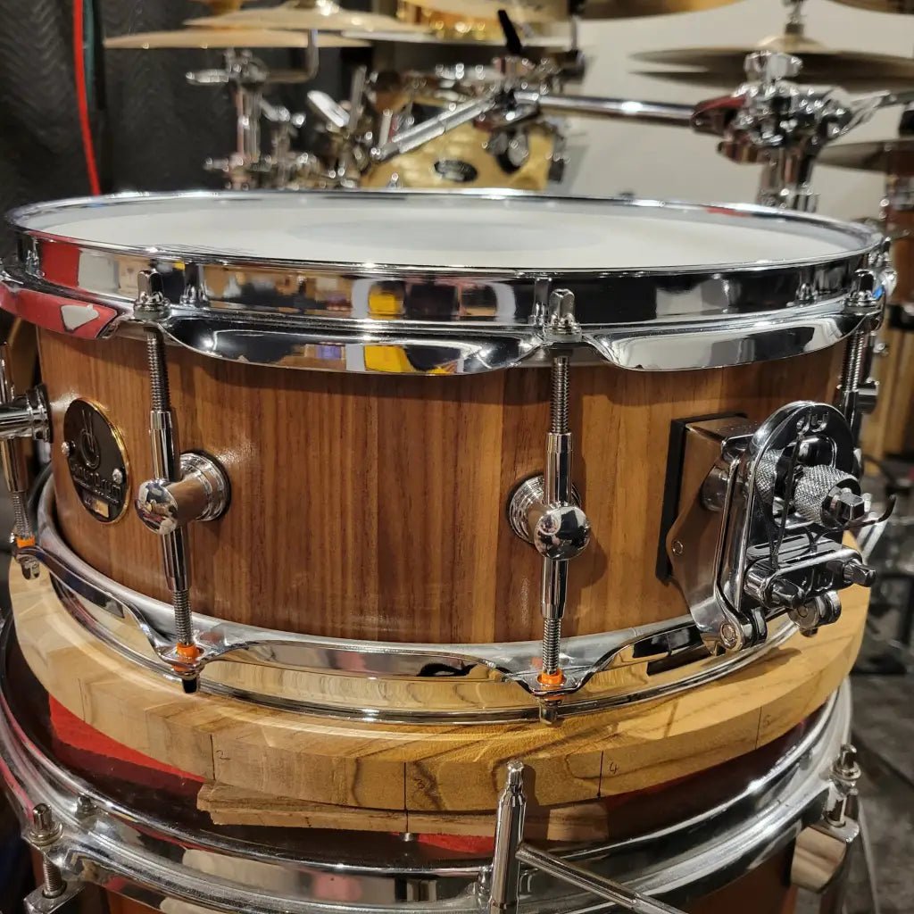 Walnut stave snare drum