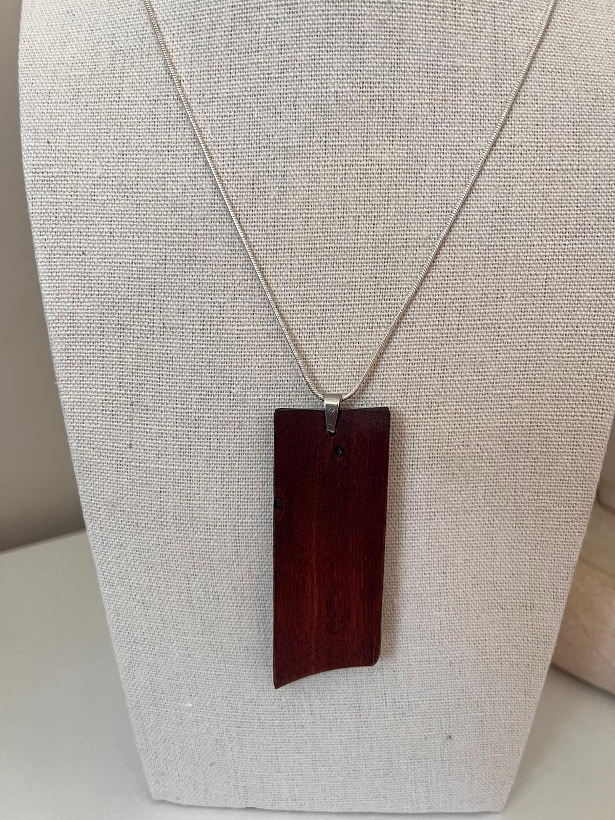 Jarrah silver necklace