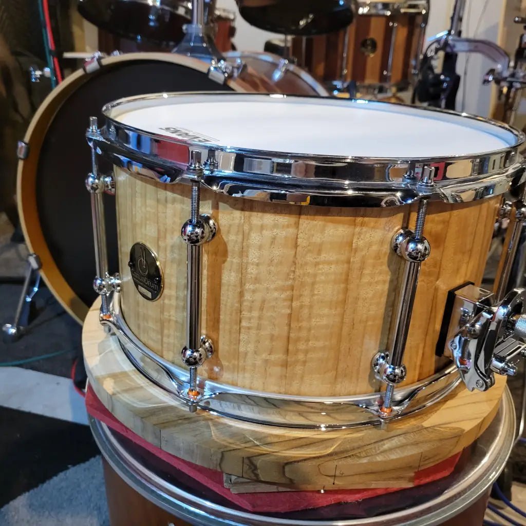 Blackbutt 13x7 stave block snare drum 