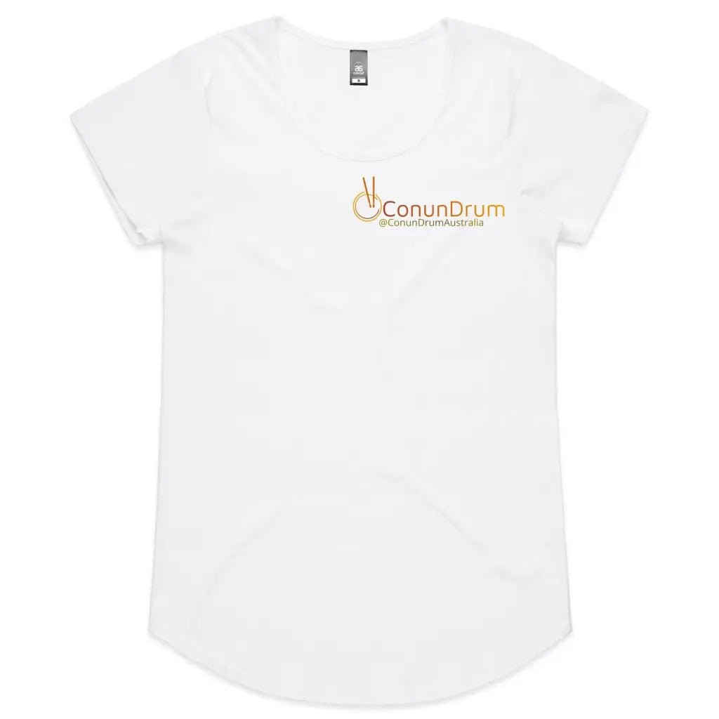 ConunDrum - Mali Womens Scoop Neck T-Shirt - White / Womens