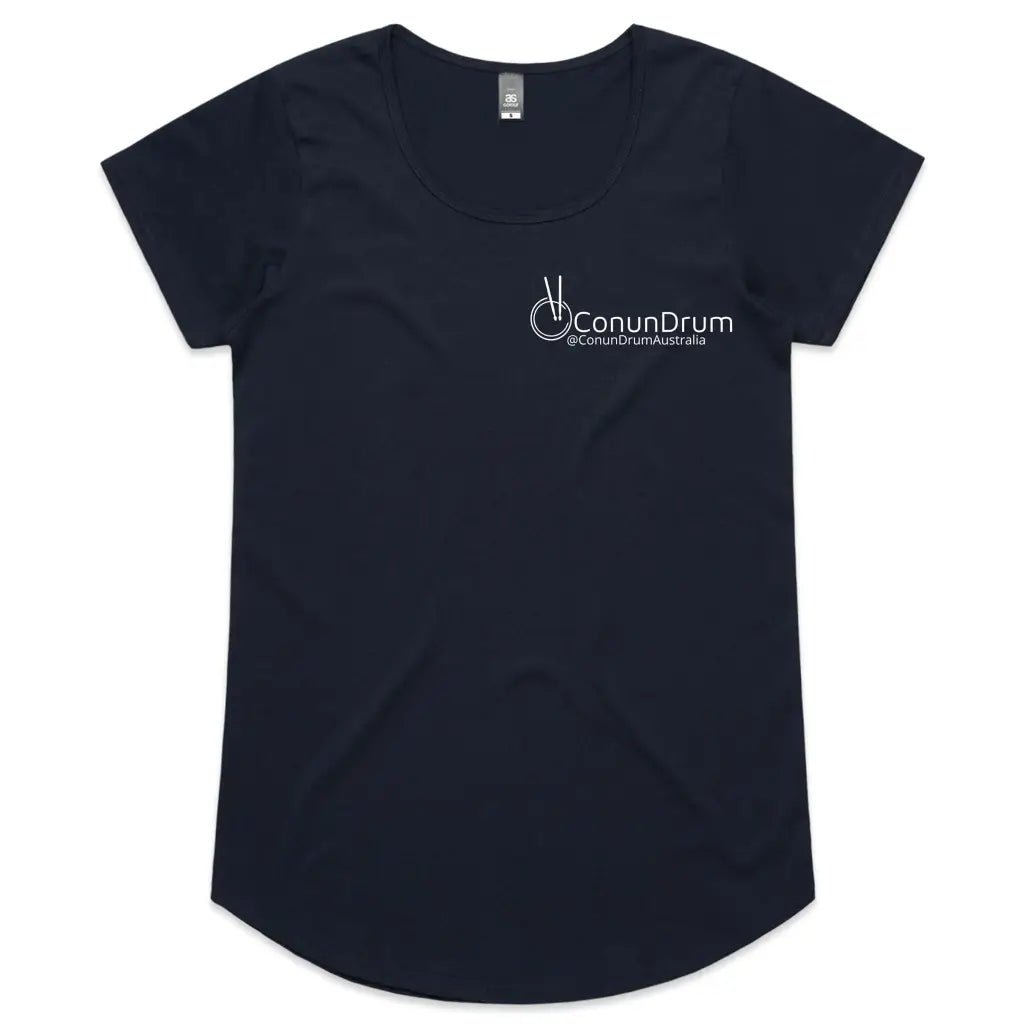 ConunDrum - Mali Womens Scoop Neck T-Shirt - Navy / Womens 8