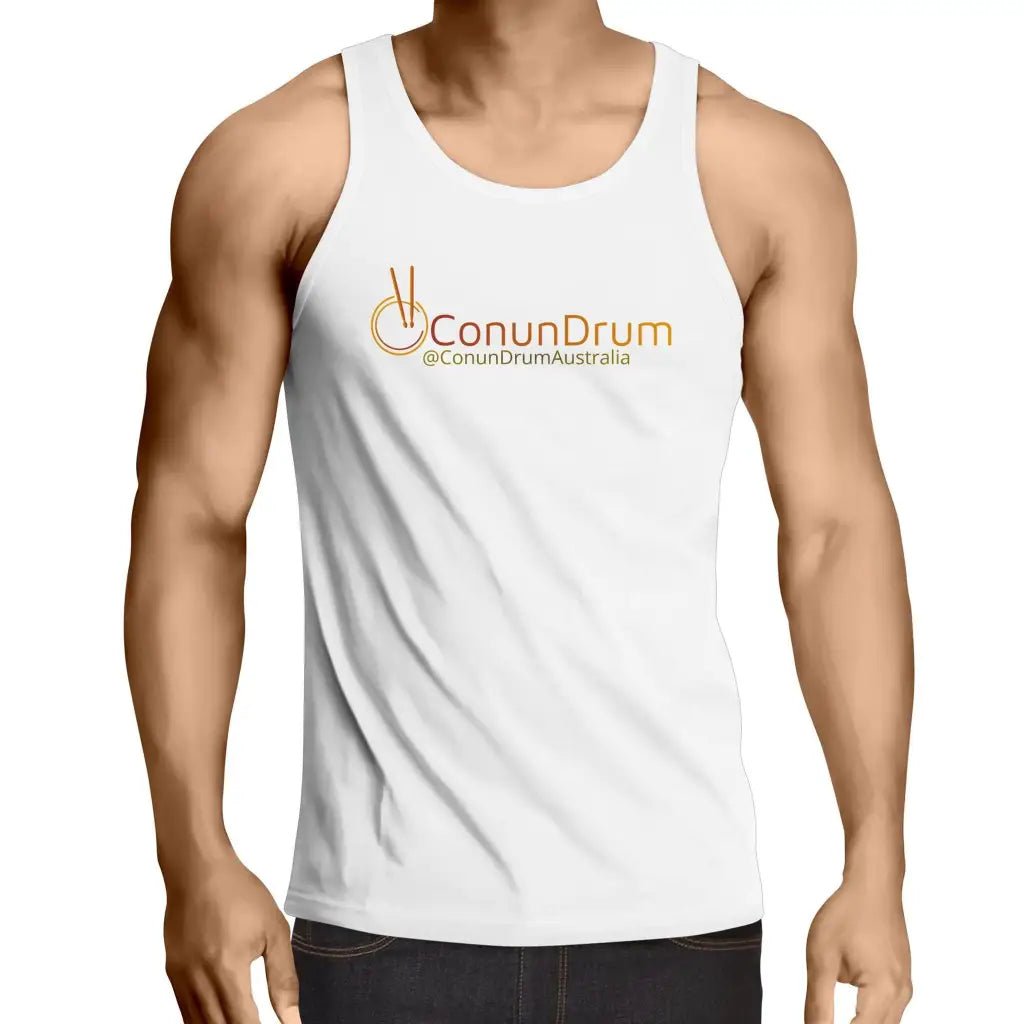 ConunDrum - Mens Singlet Top - White / Small - T-Shirt