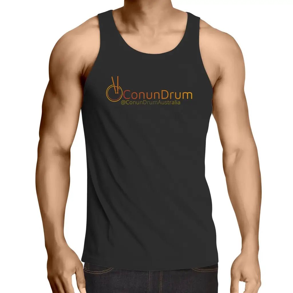 ConunDrum - Mens Singlet Top - Black / Small - T-Shirt