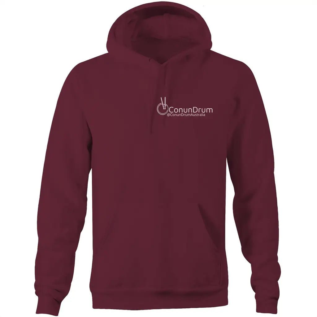 ConunDrum - Pocket Hoodie Sweatshirt - Burgundy / Extra