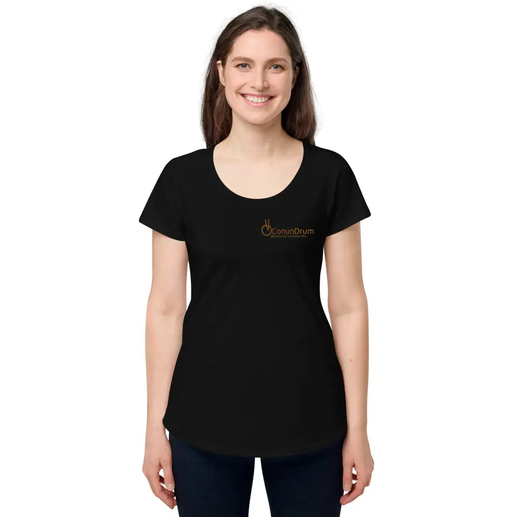 Women’s round neck tee - Black / XS - T-Shirt