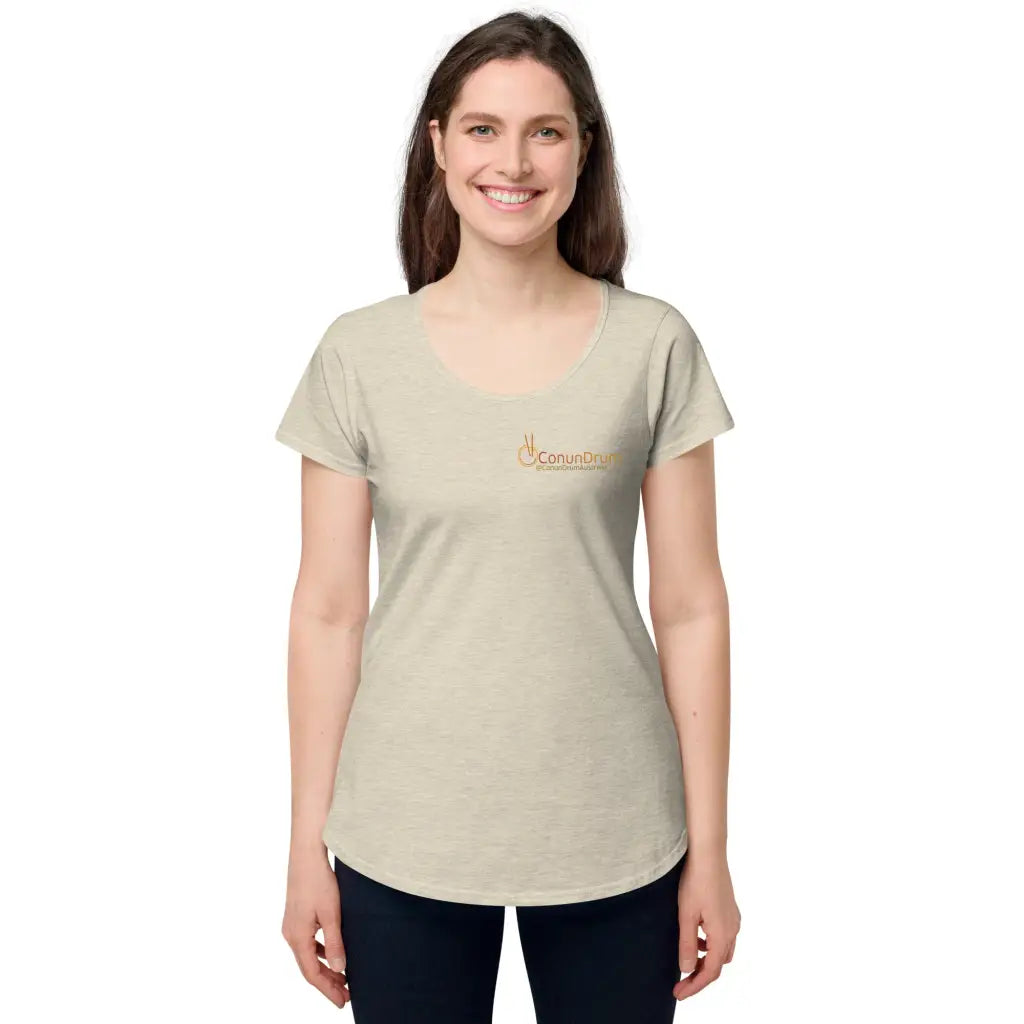 Women’s round neck tee - Oatmeal Marle / XS - T-Shirt