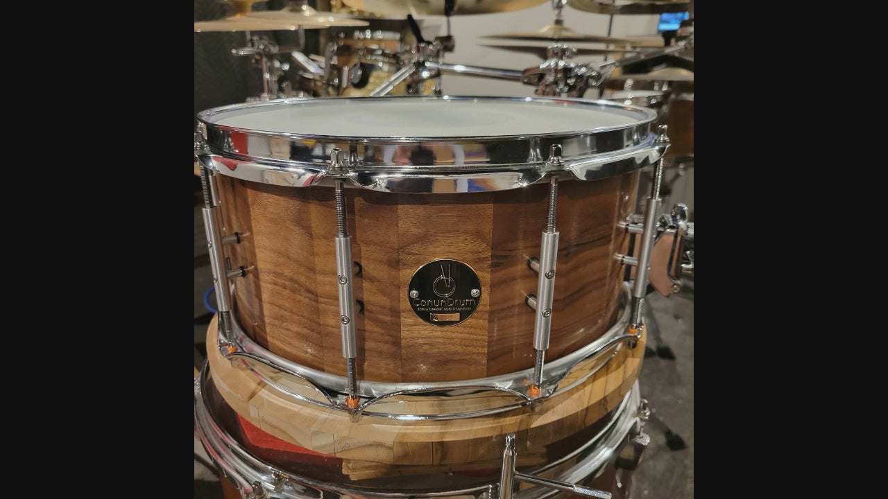 Walnut stave snare drum video